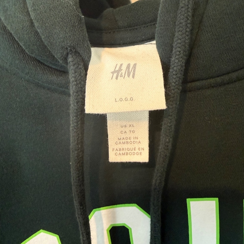 H&M SOHO Dark Green Hooded Sweatshirt - XL - Picture 5 of 5